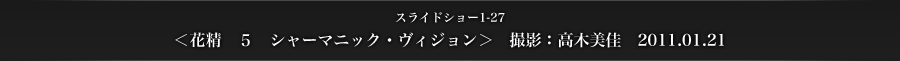 スライドショー1-27　＜花精　5　シャーマニック・ヴィジョン＞　撮影：高木美佳　2011.01.21